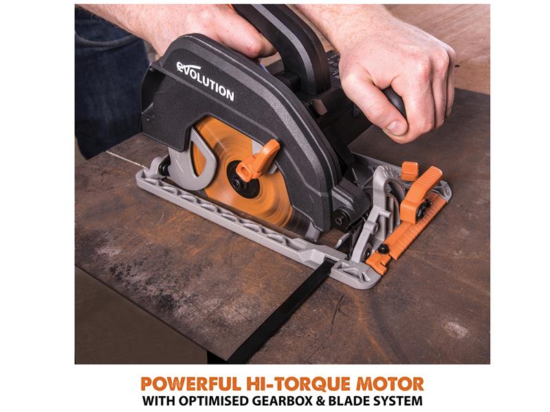 Evolution R185CCS Circular Saw 185mm 1600W 110V EVLR185CCSL