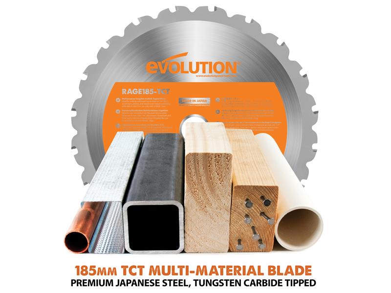 Evolution R185CCSX Circular Track Saw Kit 185mm 1600W 110V EVLR185CCSXL