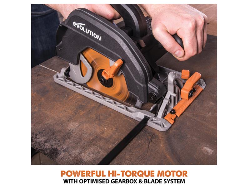 Evolution R185CCSX Circular Track Saw Kit 185mm 1600W 110V EVLR185CCSXL