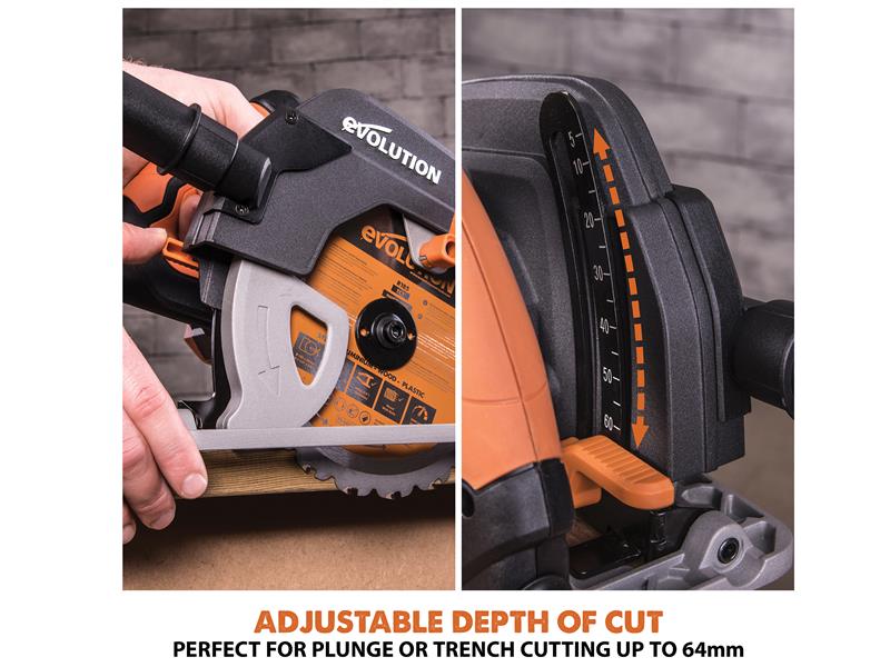 Evolution R185CCS Circular Saw 185mm 1600W 240V EVLR185CCS
