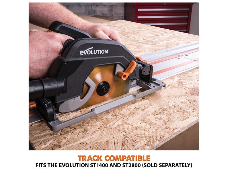 Evolution R185CCSX+ Circular Track Saw 185mm 1600W 110V EVLR185CSXPL