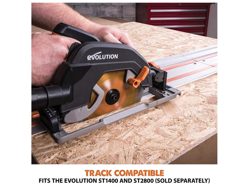 Evolution R185CCSX+ Circular Track Saw 185mm 1600W 240V EVLR185CSXP