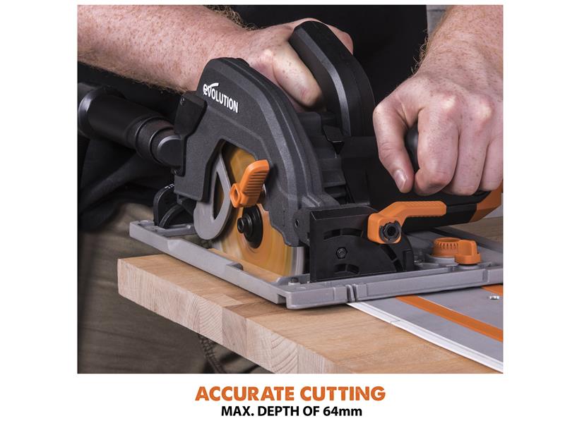 Evolution R185CCSX+ Circular Track Saw 185mm 1600W 240V EVLR185CSXP