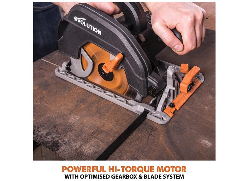 Evolution R185CCSX+ Circular Track Saw 185mm 1600W 240V EVLR185CSXP