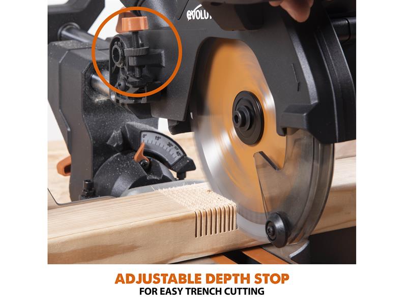 Evolution R185SMS-Li EXT Sliding Mitre Saw 18V Bare Unit EVLR18SMSN