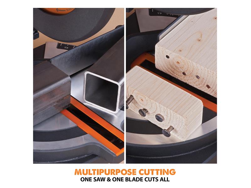 Evolution R210CMS Multi-Purpose Compound Mitre Saw 1200W 110V EVLR210CMSL