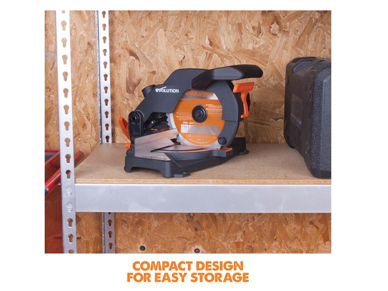 Evolution R210CMS Multi-Purpose Compound Mitre Saw 1200W 110V EVLR210CMSL