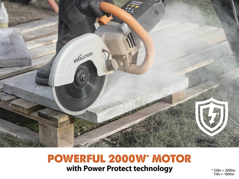 Evolution R230DCT 230mm Disc Cutter 1600W 110V EVLR230DCTNL