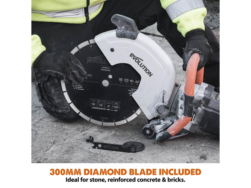 Evolution R300DCT 300mm Disc Cutter + Blade 1600W 110V EVLR300DCTL