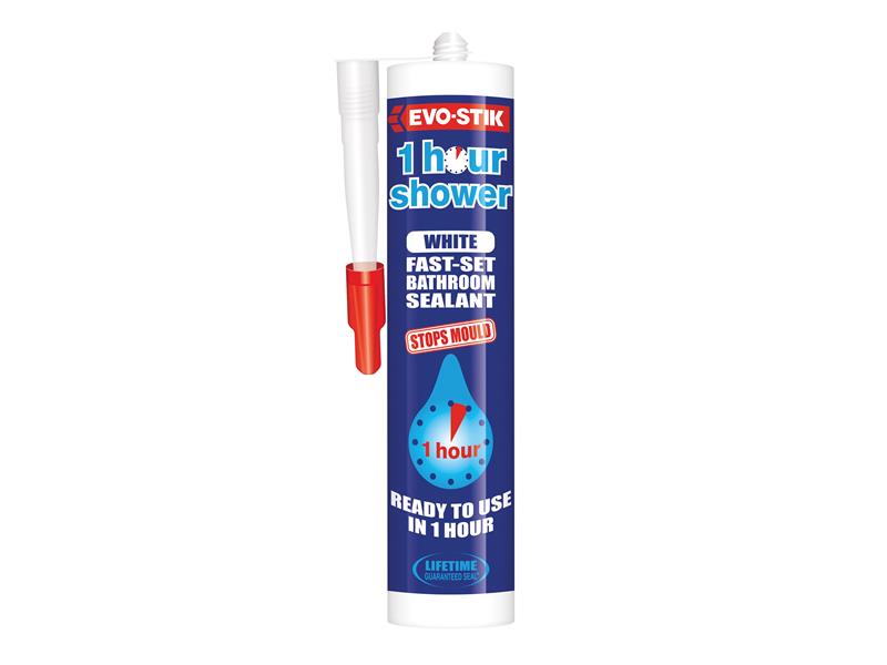 EVO-STIK 1 Hour Shower Sealant White 310ml EVO1HSWHITE