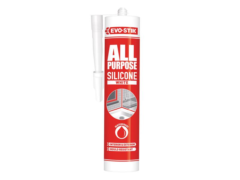 EVO-STIK 112902 All Purpose Flex Silicone Sealant White C20 EVOAPFSSW