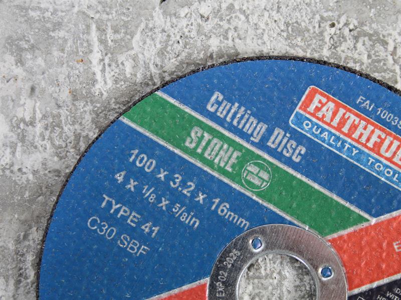Faithfull Stone Cut Off Disc 100 x 3.2 x 16mm FAI1003S