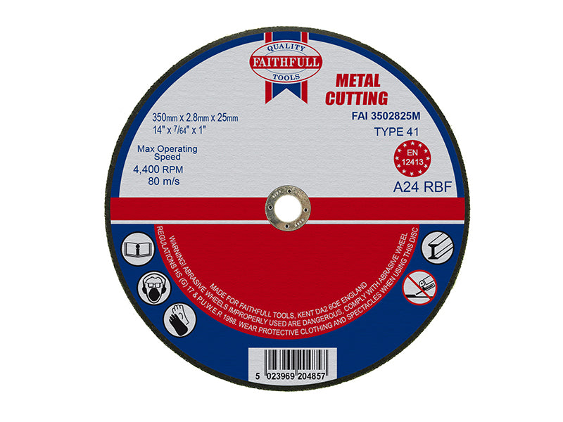 Faithfull Metal Cut Off Disc 355 x 2.8 x 25.4mm FAI3502825M