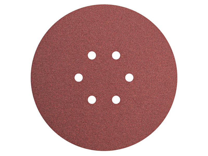 Faithfull Hook & Loop Sanding Disc DID2 Holed 150mm Coarse (Pack 5) FAIADHL150C