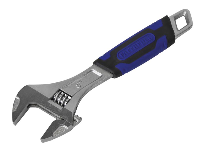 Faithfull Contract Adjustable Spanner 200mm 8in Jaw Capacity 30mm FAIAS200C