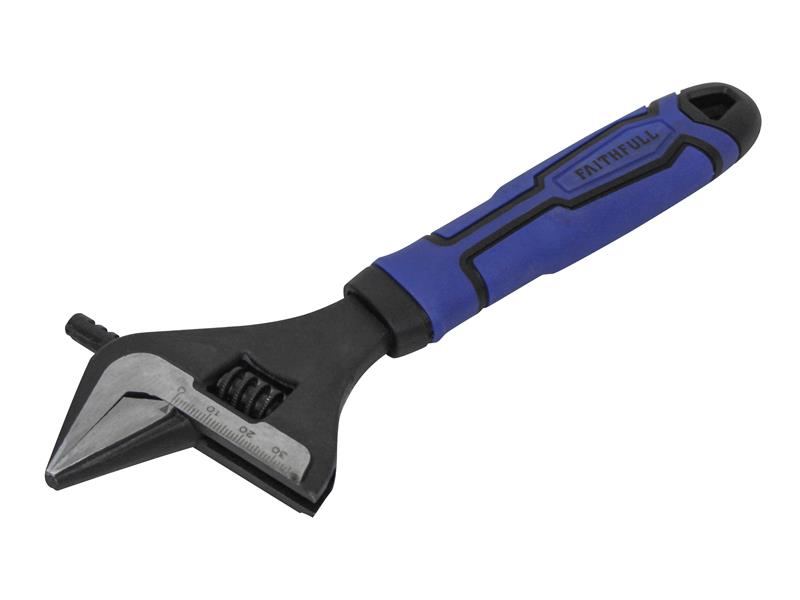 Faithfull Wide Mouth Adjustable Spanner 200mm Jaw capacity 39mm FAIAS200W39