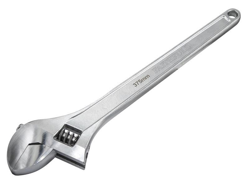 Faithfull Chrome Adjustable Spanner 375mm 15in Capacity 45mm FAIAS375MC