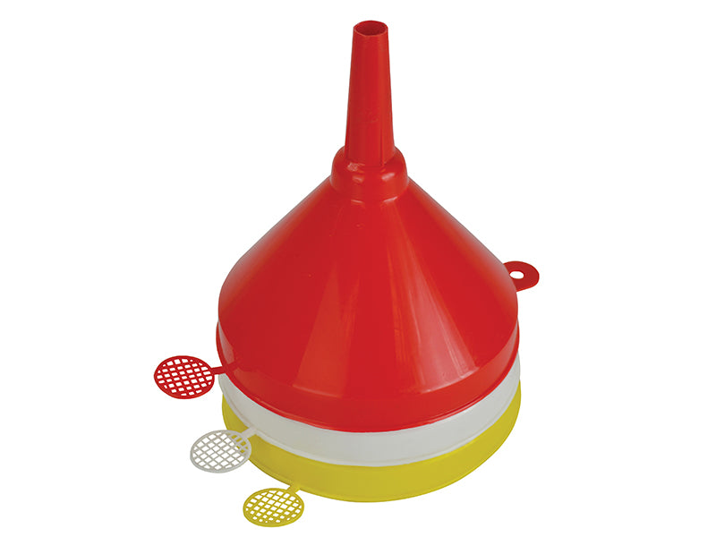 Faithfull Plastic Funnel 150mm Set, 3 Piece FAIAUFUNNEL3