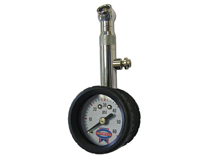 Faithfull Tyre Pressure Dial Gauge 60 psi FAIAUPGAUGE