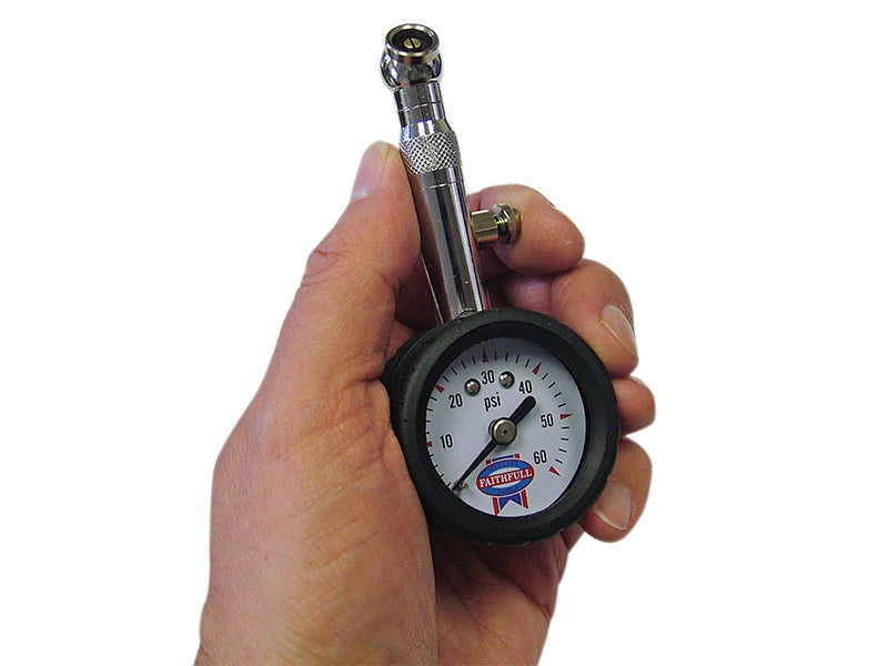 Faithfull Tyre Pressure Dial Gauge 60 psi FAIAUPGAUGE