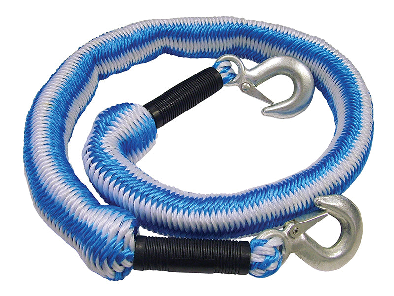 Faithfull Tow Rope Expanding 4m Metal Hooks 3 Tonnes FAIAUTRELAST