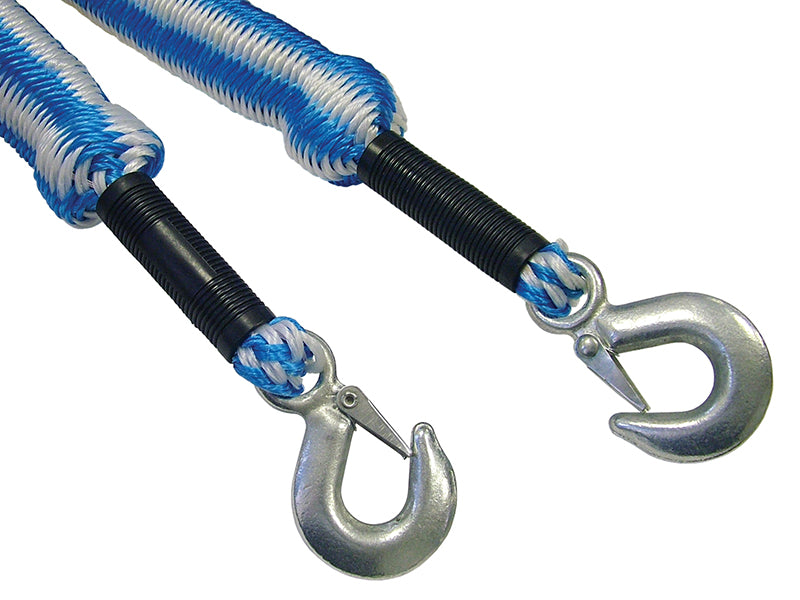 Faithfull Tow Rope Expanding 4m Metal Hooks 3 Tonnes FAIAUTRELAST