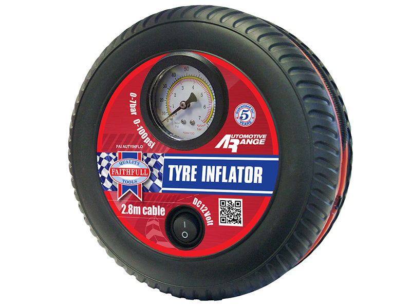Faithfull Low Volume Tyre Inflator 12V FAIAUTYINFLO