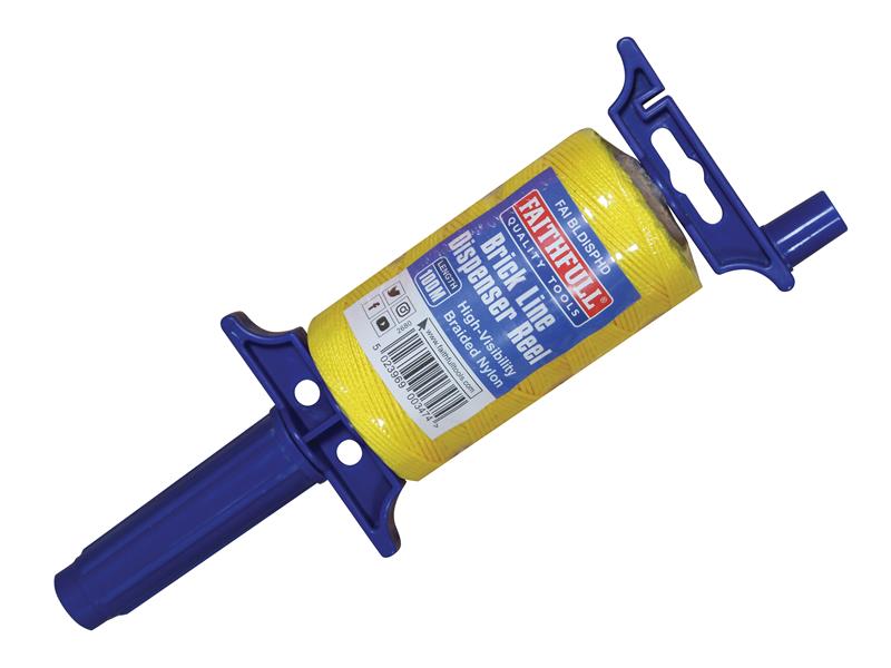 Faithfull Brick Line Dispenser Reel with Hi-Vis Line 100m (330ft) FAIBLDISPHD