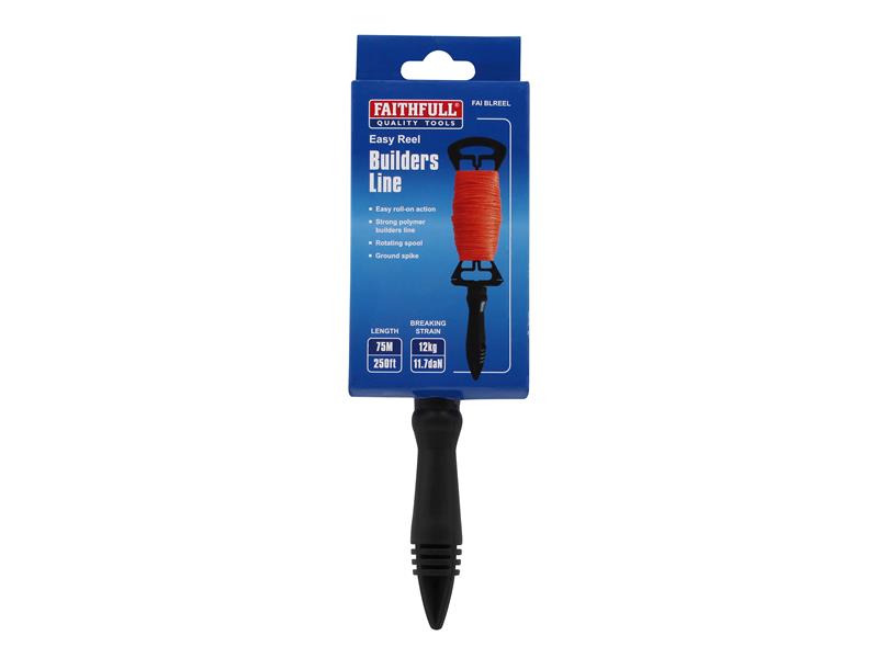 Faithfull Brick Line on Spool 75m (246ft) Orange FAIBLREEL