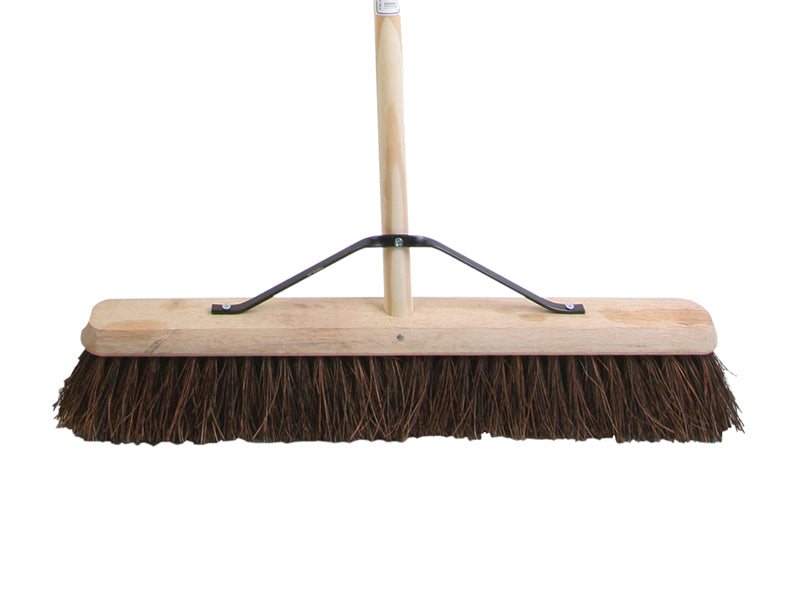Faithfull Stiff Bassine Broom 600mm (24in) + Handle & Stay FAIBRBAS24H