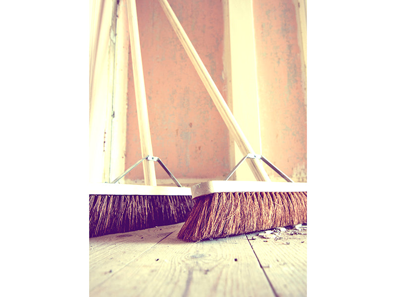 Faithfull Stiff Bassine Broom 600mm (24in) + Handle & Stay FAIBRBAS24H