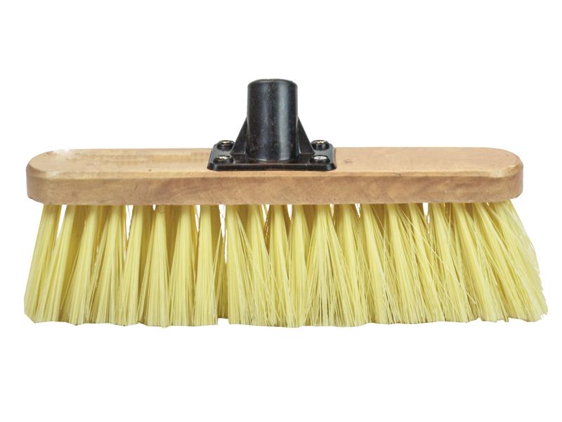 Faithfull Soft Cream PVC Bristle Broom Head 300mm (12in) Threaded Socket FAIBRSOFT12R