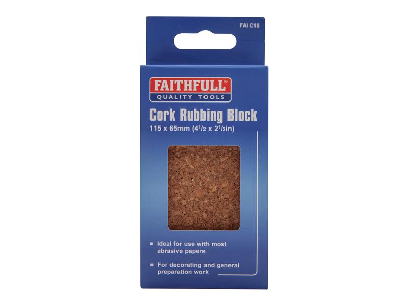Faithfull Cork Rubbing Block 115 x 65mm FAIC18