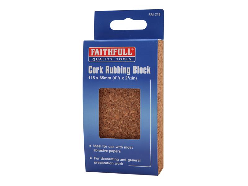 Faithfull Cork Rubbing Block 115 x 65mm FAIC18