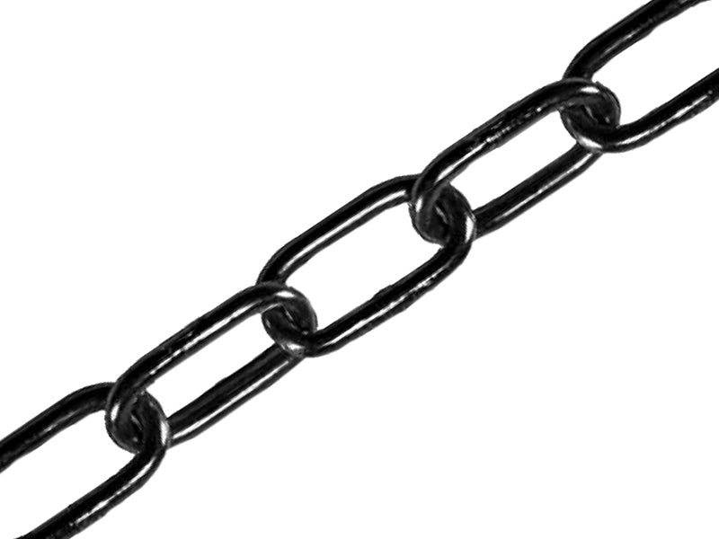 Faithfull Black Japanned Chain 4.0mm x 2.5m - Max. Load 120kg FAICHCUT40B