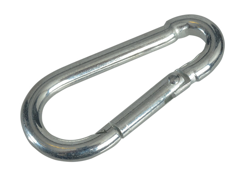 Faithfull Fire Brigade Snap Hook 4mm Zinc Plated (Pack 4) FAICHFBS40