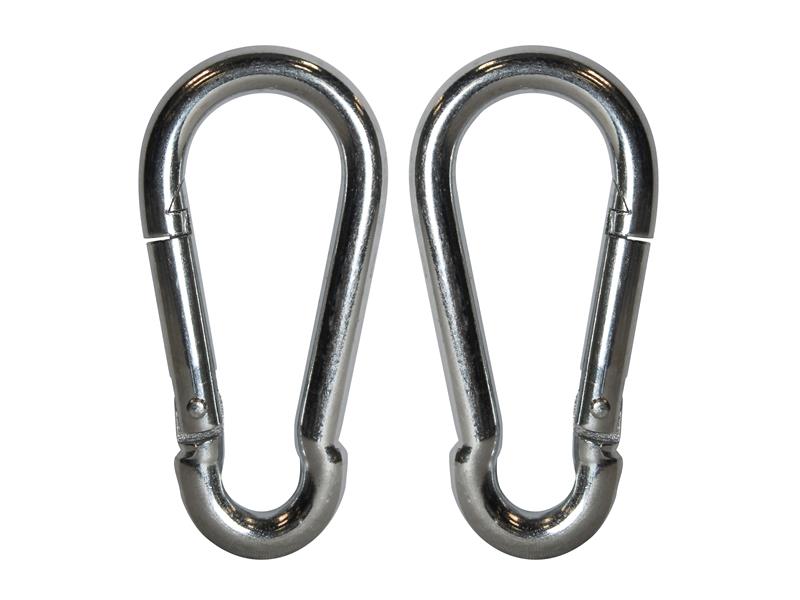 Faithfull Fire Brigade Snap Hook 8mm Zinc Plated (Pack 2) FAICHFBS80