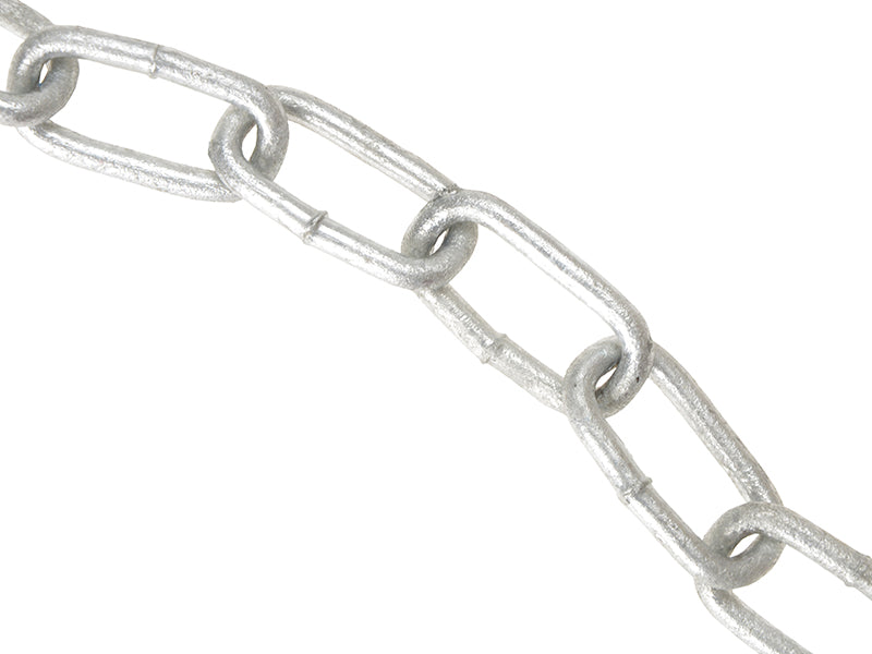 Faithfull Galvanised Chain Link 4mm x 30m Reel - Max. Load 120kg FAICHGL430
