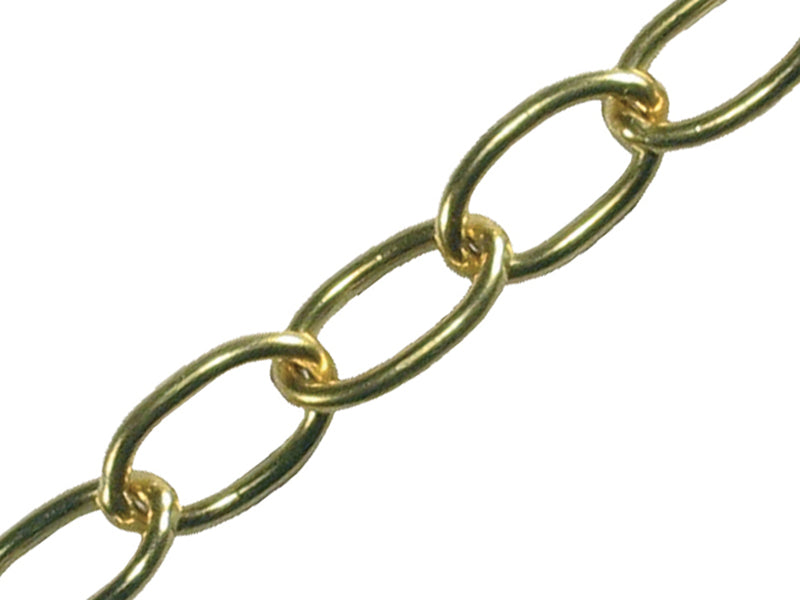 Faithfull Oval Chain 1.8mm x 10m Polished Brass FAICHOP18