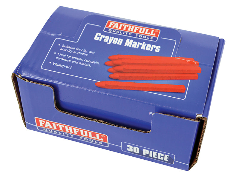 Faithfull Crayon Marker Red (CDU 30) FAICMRED30