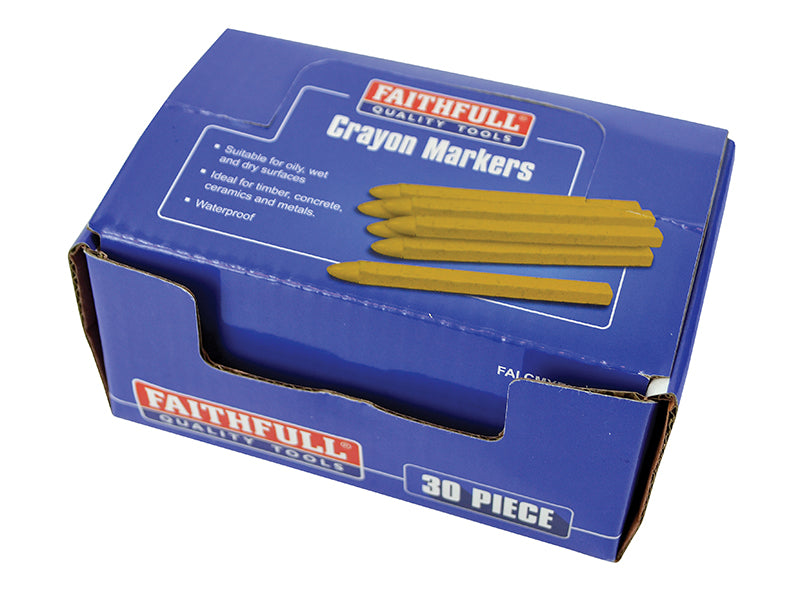 Faithfull Crayon Marker Yellow (CDU 30) FAICMYEL30