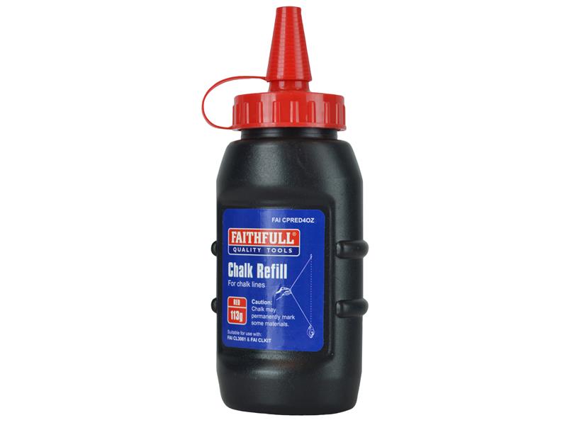 Faithfull Chalk Powder Red 113g FAICPRED4OZ