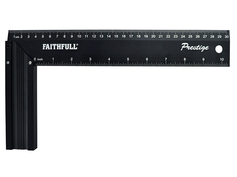 Faithfull Prestige Try Square Black Aluminium 300mm (12in) FAICS12CNC