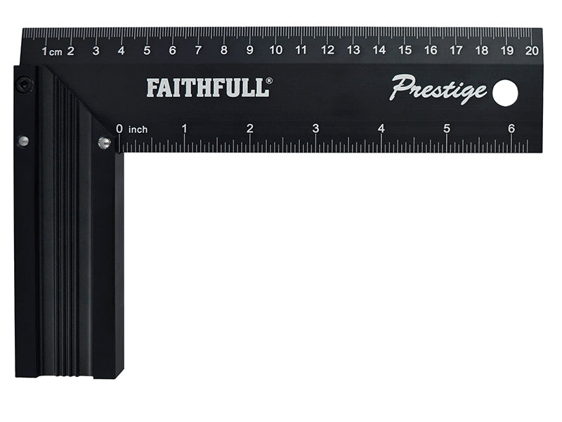 Faithfull Prestige Try Square Black Aluminium 200mm (8in) FAICS8CNC