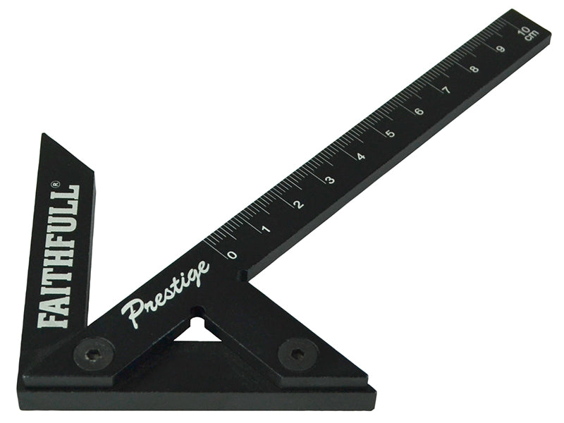 Faithfull Prestige Centre Finder Gauge Black Aluminium 100mm FAICSQ10CNC