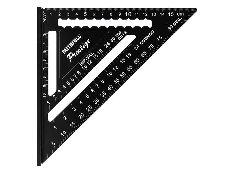 Faithfull 180mm Quick Roofing Square Black Aluminium Metric FAICSQ7MCNC