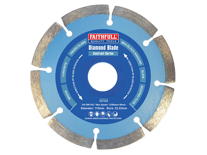 Faithfull Contract Diamond Blade 115 x 22.2mm FAIDB115C
