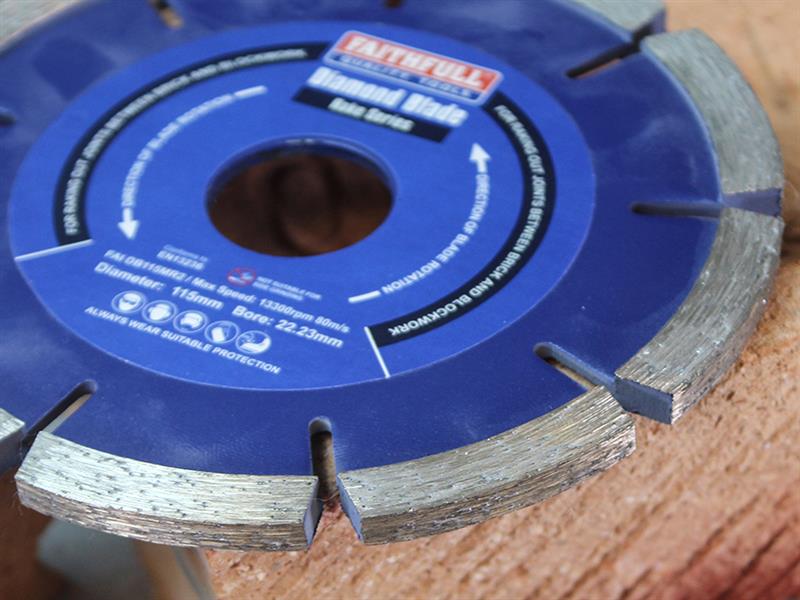 Faithfull Mortar Raking Diamond Blade 115 x 22mm FAIDB115MR2