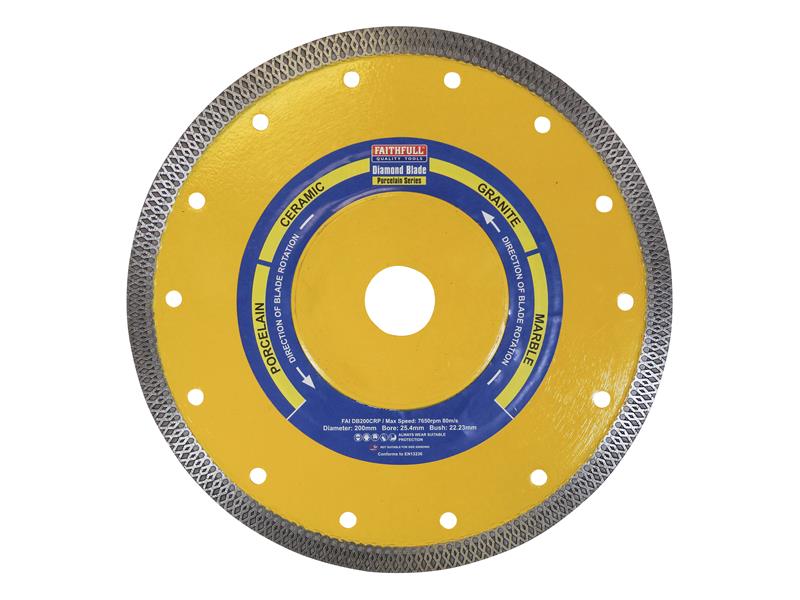 Faithfull Porcelain Diamond Blade 200 x 25.4mm FAIDB200CRP