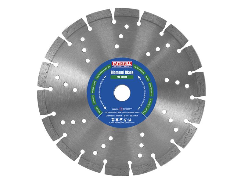 Faithfull Professional Diamond Blade 230 x 22mm FAIDB230PRO